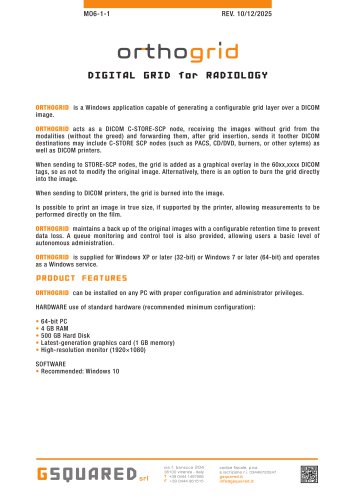 ORTHOGRID DIGITAL GRID for RADIOLOGY