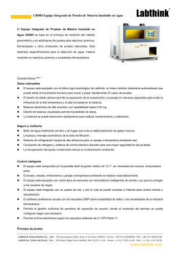 C850H Equipo Integrado de Prueba de Materia Insoluble en Agua 