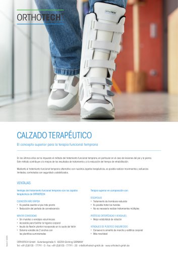 ORTHOTECH Información sobre zapatos terapéuticos