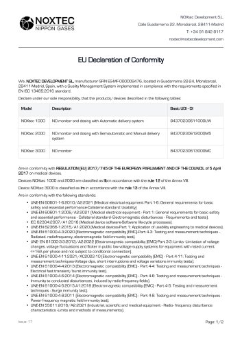 EU Declarations of Conformity