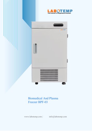 Biomedical And Plasma Freezer BPF-03