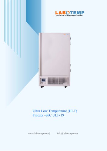 Ultra Low Temperature (ULT) Freezer -86&deg;C ULF-19