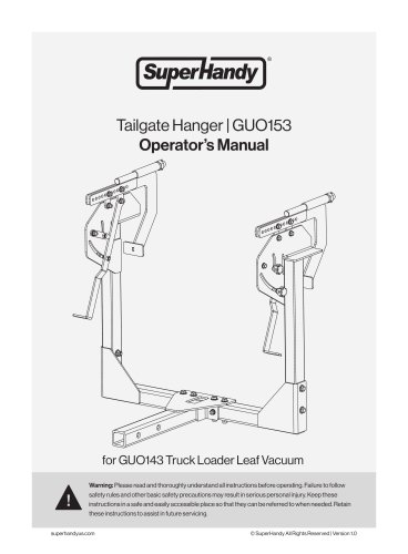 Superhandy Tailgate Hanger for Truck Loader Leaf Vacuum GUO143