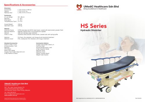 HS Series Hydraulic Stretcher