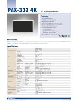 PAX-332 4K Surgical Monitor - Datasheet