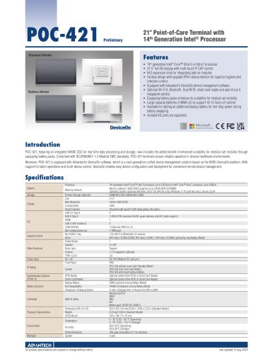 POC-421 - Datasheet