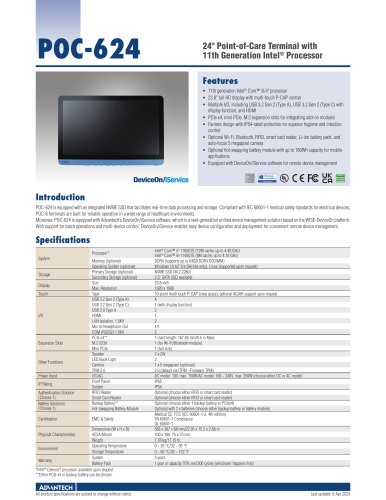 POC-624 24" Point-of-Care Terminal (11th Gen)