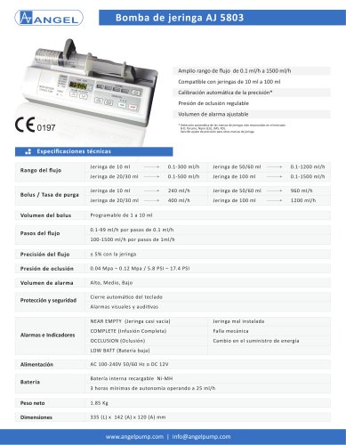 Syringe pump AJ5803 - ES