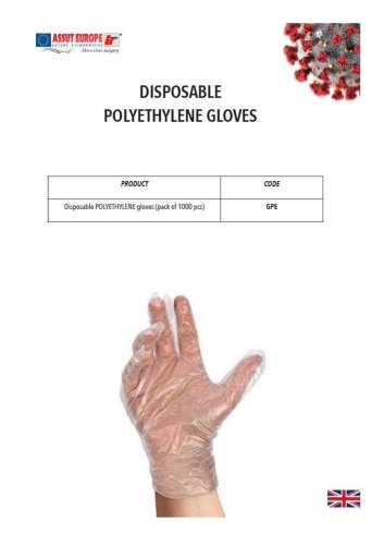 DISPOSABLE GLOVES IN POLYETHYLENE