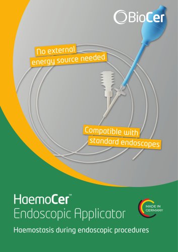 HaemoCer&trade; Endoscopic Applicator - Haemostasis during endoscopic procedures