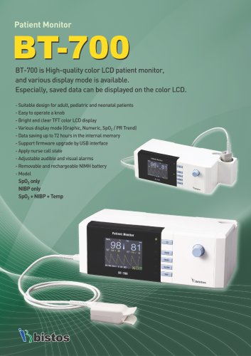 Pulse oximeter monitor BT-700