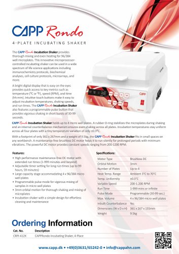 CAPPRondo 4-Plate Incubating Shaker