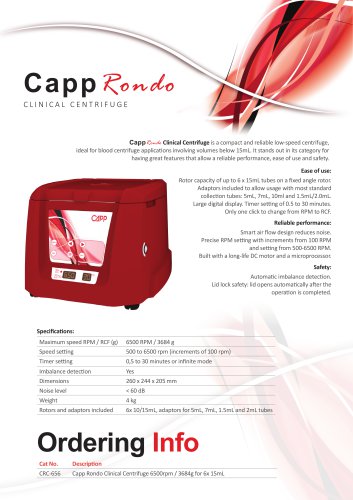 CappRondo Clinical Centrifuge