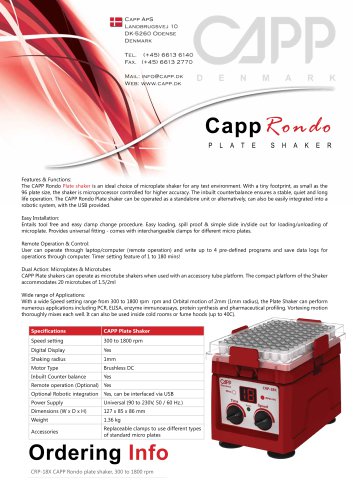 CappRondo Plate Shaker