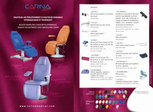 Blood Sampling Chair Hydraulic Height Adjustment and Swivelling