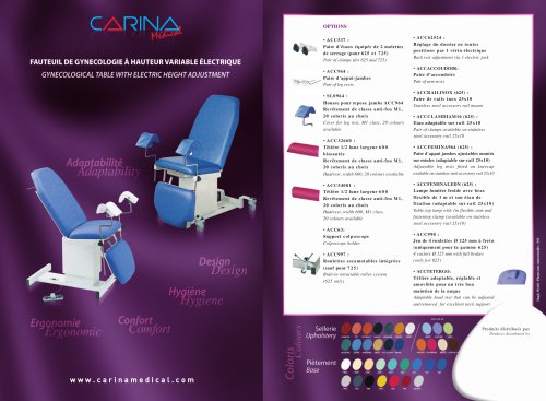 Gynecological Table Electric Height Adjustment