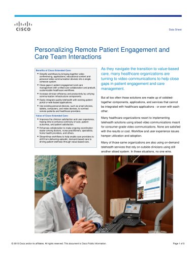 Data Sheet Personalizing Remote Patient Engagement and Care Team Interactions