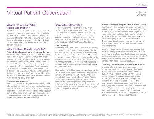 Virtual Patient Observation