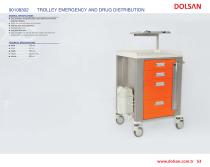 90108302 EMERGENCY AND DRUG DISTRIBUTION TROLLEY