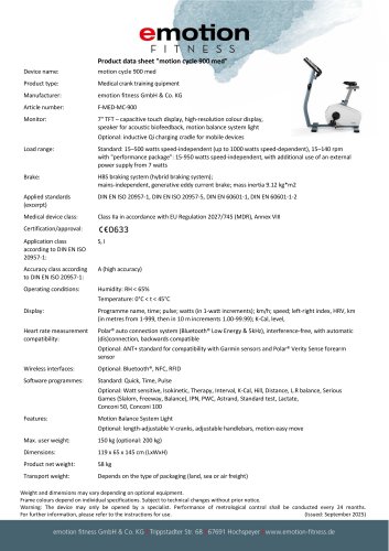 motion cycle 900 med