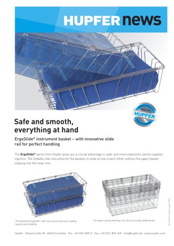 ErgoSlide® sterile goods basket