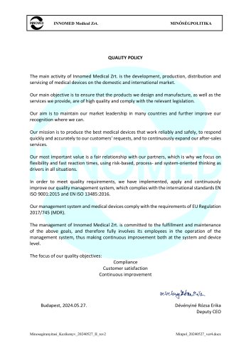 INNOMED Medical Inc.&rsquo;s Quality policy
