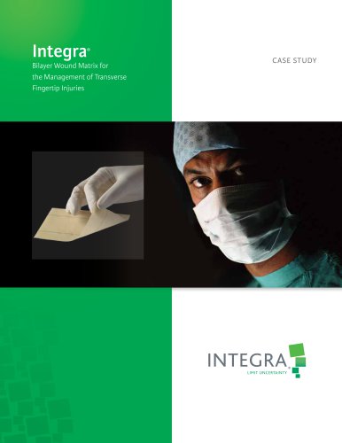 Integra® Bilayer Wound Matrix for the Management of Transverse Fingertip Injuries