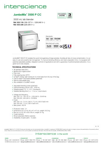 JumboMix 3500 P CC technical file