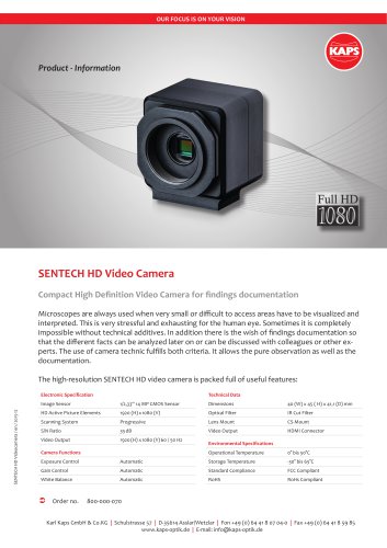 SENTECH HD Video Camera