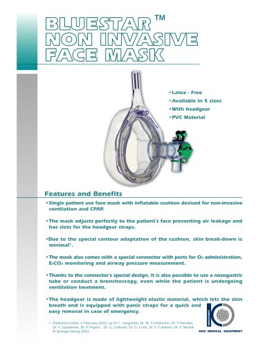 Bluestar Non Invasive Face Mask