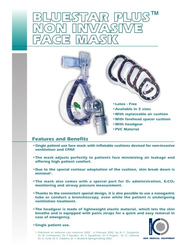 Bluestar Plus? Non Invasive Face Mask