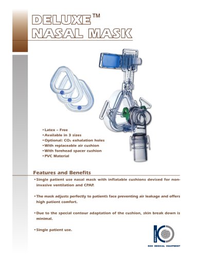 Deluxe Nasal Mask? Non Invasive Nasal Mask