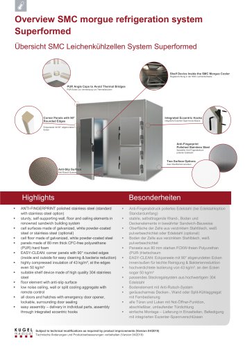 Overview SMC morgue refrigeration system Superformed