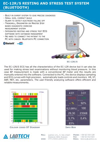 EC-12R/S RESTING AND STRESS TEST SYSTEM (BLUETOOTH)