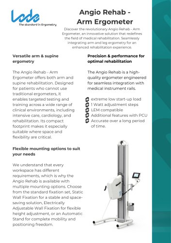Angio Rehab - with automatic stand