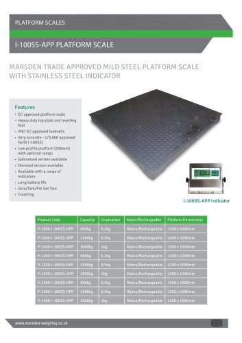 I-100SS-APP Platform Scale