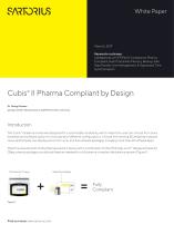 Cubis®  II Pharma Compliant by Design