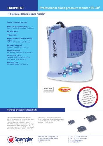 Digital sphygmomanometer ES60