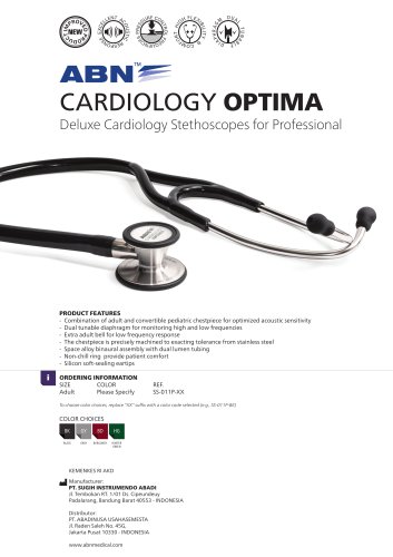 ABN Cardiology Optima With Dual Tunable Diaphragm