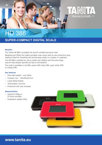 HD-386 SUPER-COMPACT DIGITAL SCALE