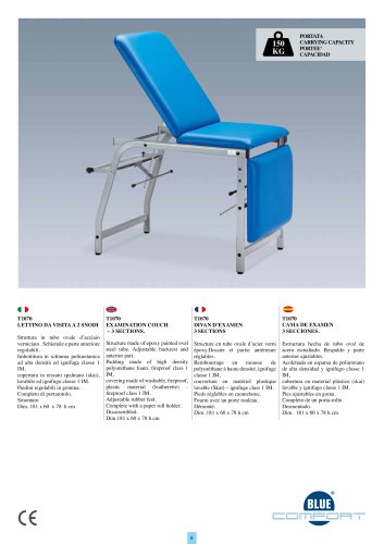 T1070 EXAMINATION COUCH – 3 SECTIONS