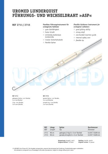 UROMED Lunderquist Guidewire »ASP«