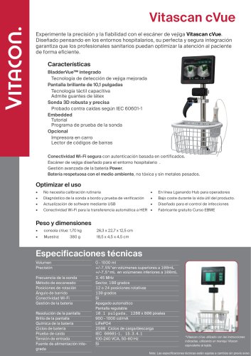 Vitascan cVue technical data