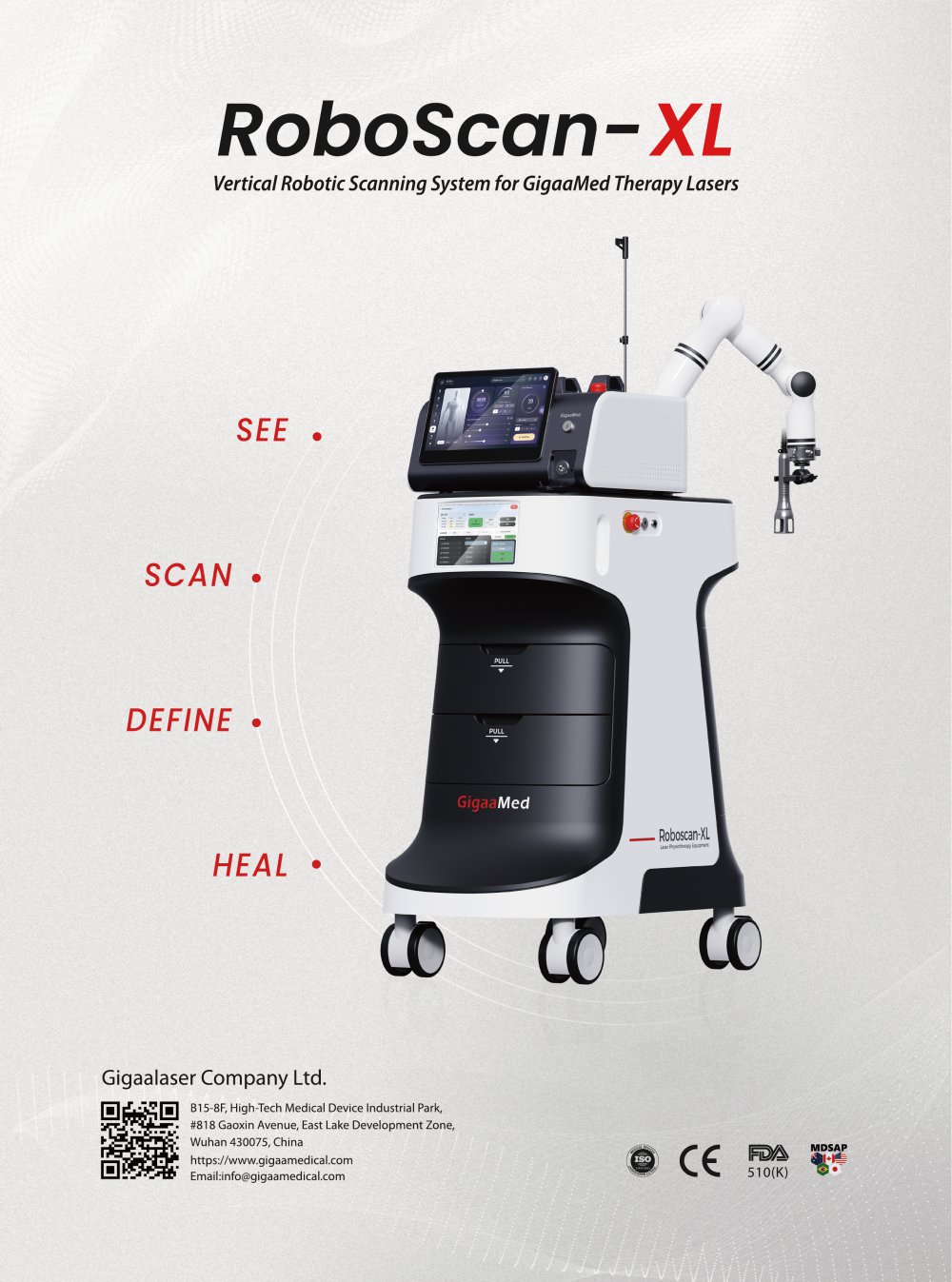 Vertical Robotic Scanning System for GigaaMed Therapy Lasers - GIGAALASER