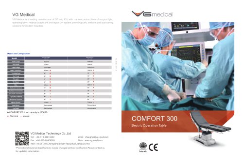 Electro-hydraulic Operating Table COMFORT 300