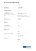 Technical Specifications BX 900