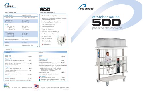 500 Series Pediatric Stretcher/Crib