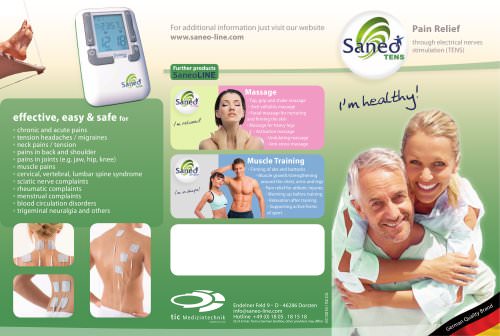 Leaflet SaneoTENS Pain Relief