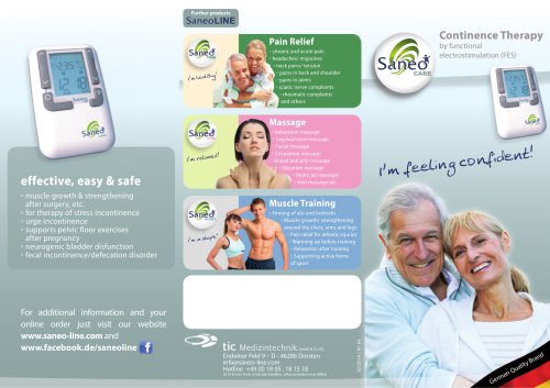 SaneoCARE - Continence therapy by functional electrostimulation