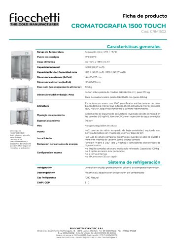 CROMATOGRAFIA 1500 ECT-F TOUCH
